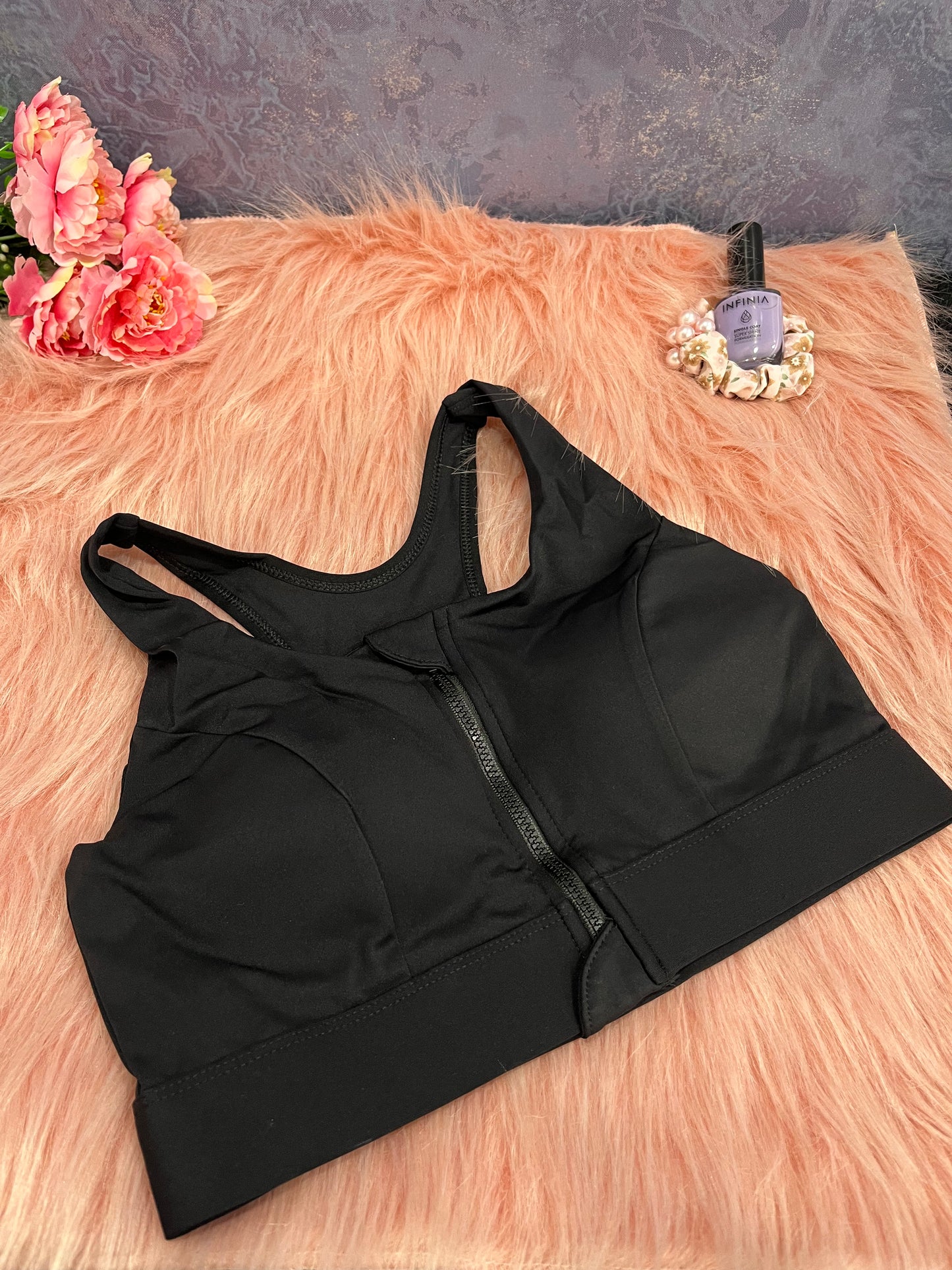 Front Zipper Sports Bra (DZ-94)
