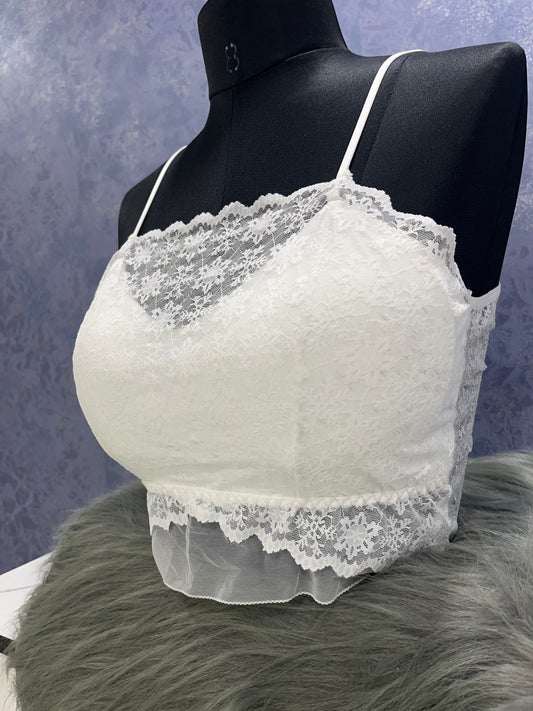 Edgy bra with a sleek net featuring small star accents and intricate floral details. (DZ-93)