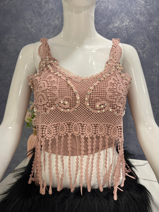 Embroidered Trim Lace Bralette (DZ-76)