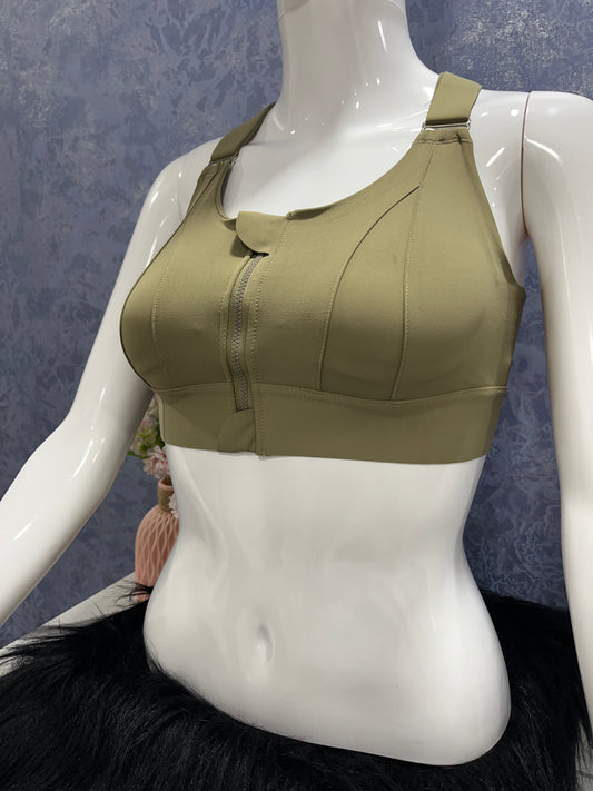Ultra-soft dry-fit front closure sports bra DZ-139