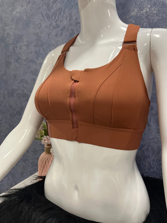 Ultra-soft dry-fit front closure sports bra DZ-139