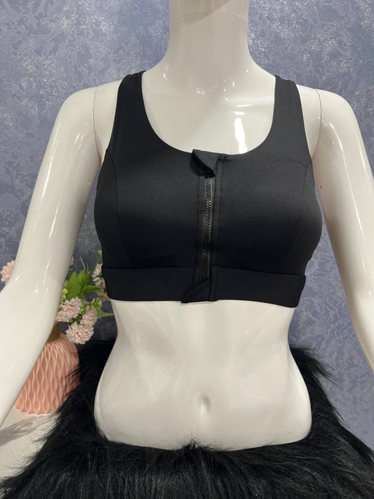 Front Zipper Sports Bra (DZ-94)