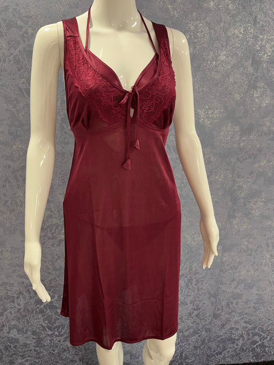 Baby doll nighty paired with a coordinating bikini set (DZ-172)