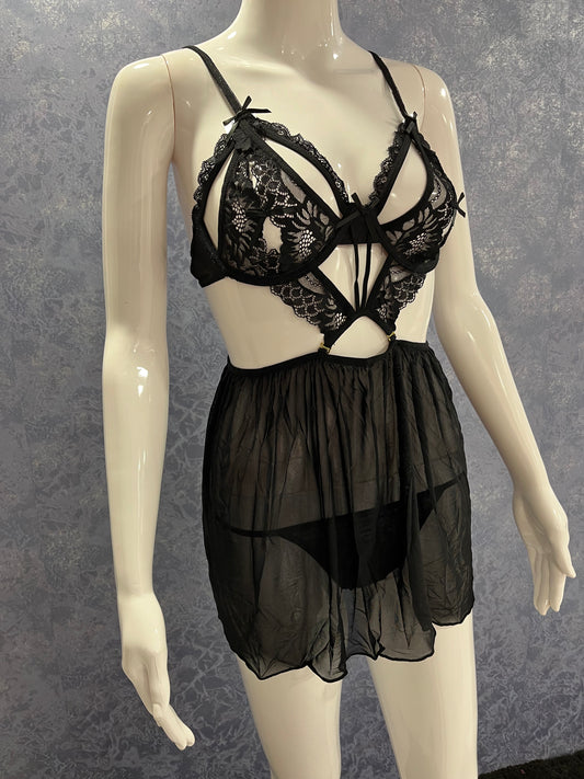 Babydoll Bikini Night Lingerie (DZ-152)