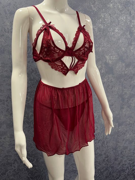 Babydoll Bikini Night Lingerie (DZ-152)